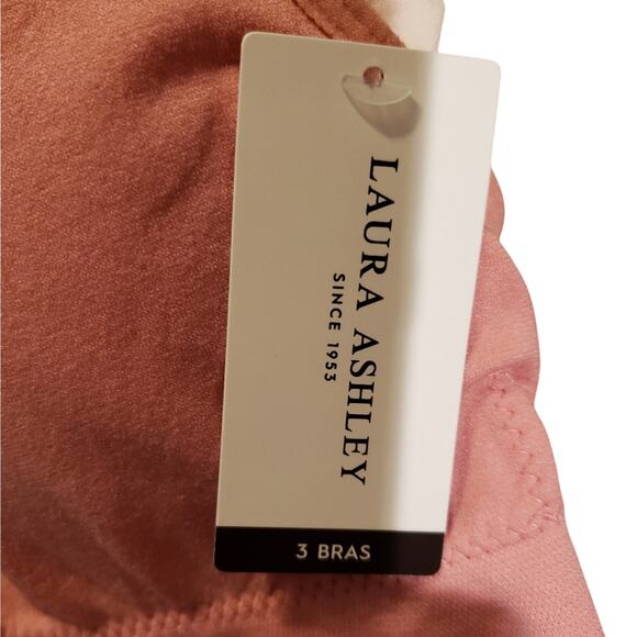 LAURA Ashley‎ NWT 3pk lace back long line removable pads bras XL - Picture 4 of 8